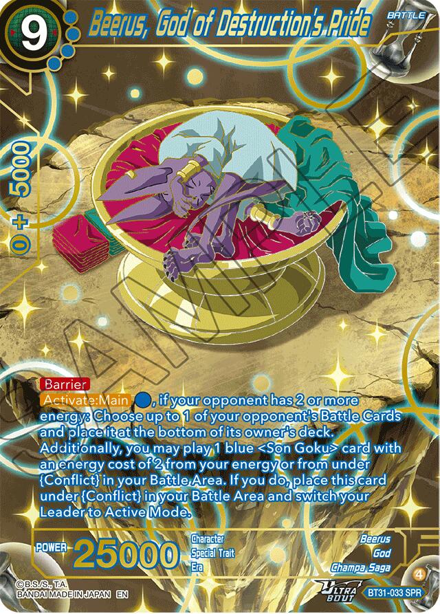 Beerus, God of Destruction's Pride (SPR) (BT31-033) [Impact Beyond Dimensions] | Shuffle n Cut Hobbies & Games