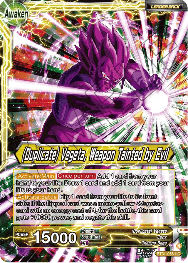 Commeson // (Duplicate) Vegeta, Weapon Tainted by Evil (BT31-056) [Impact Beyond Dimensions] | Shuffle n Cut Hobbies & Games