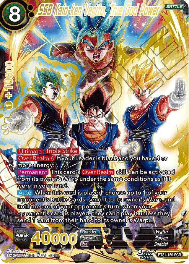 SSB Kaio-ken Vegito, True God Power (SCR) (BT31-150) [Impact Beyond Dimensions] | Shuffle n Cut Hobbies & Games