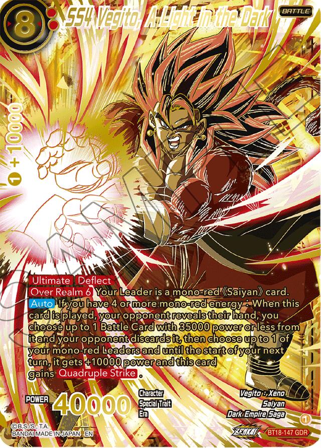 SS4 Vegito, A Light in the Dark (GDR) (BT18-147) [Impact Beyond Dimensions] | Shuffle n Cut Hobbies & Games