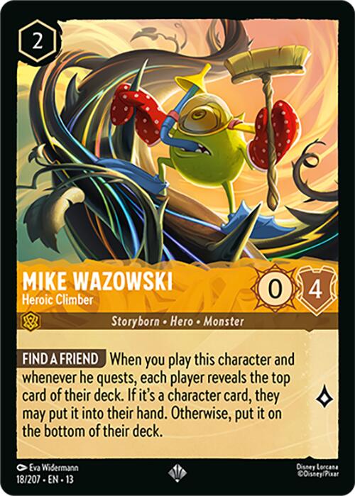 Mike Wazowski - Heroic Climber (18/204) [Attack of the Vine!] | Shuffle n Cut Hobbies & Games