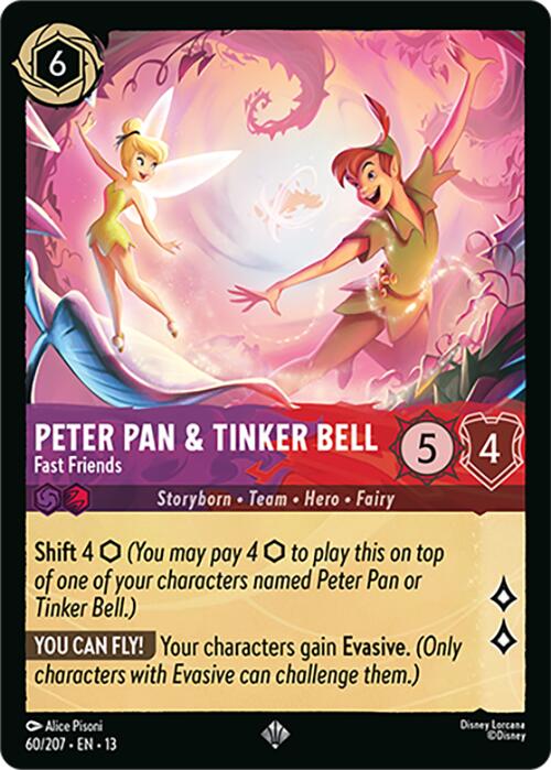 Peter Pan & Tinker Bell - Fast Friends (60/204) [Attack of the Vine!] | Shuffle n Cut Hobbies & Games