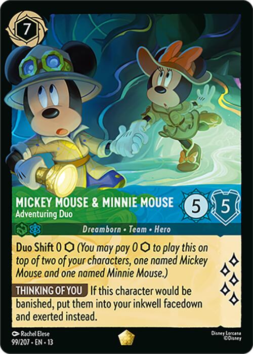 Mickey Mouse & Minnie Mouse - Adventuring Duo (99/204) [Attack of the Vine!] | Shuffle n Cut Hobbies & Games