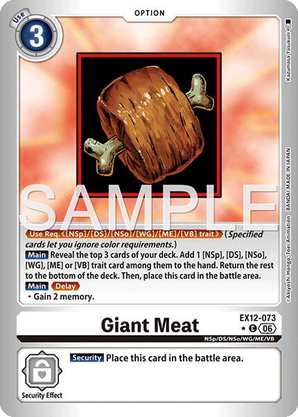 Giant Meat [EX12-073] (Limited Foil) [Digital World Shambala] | Shuffle n Cut Hobbies & Games