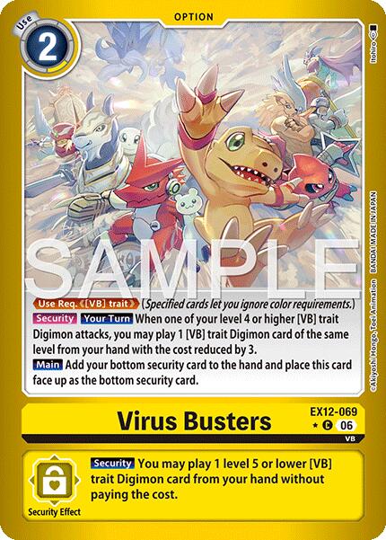 Virus Busters [EX12-069] (Limited Foil) [Digital World Shambala] | Shuffle n Cut Hobbies & Games