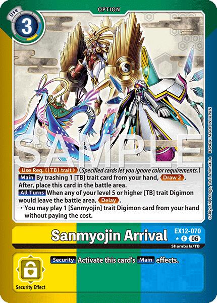 Sanmyojin Arrival [EX12-070] (Limited Foil) [Digital World Shambala] | Shuffle n Cut Hobbies & Games