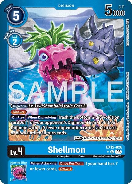 Shellmon [EX12-026] (Limited Foil) [Digital World Shambala] | Shuffle n Cut Hobbies & Games