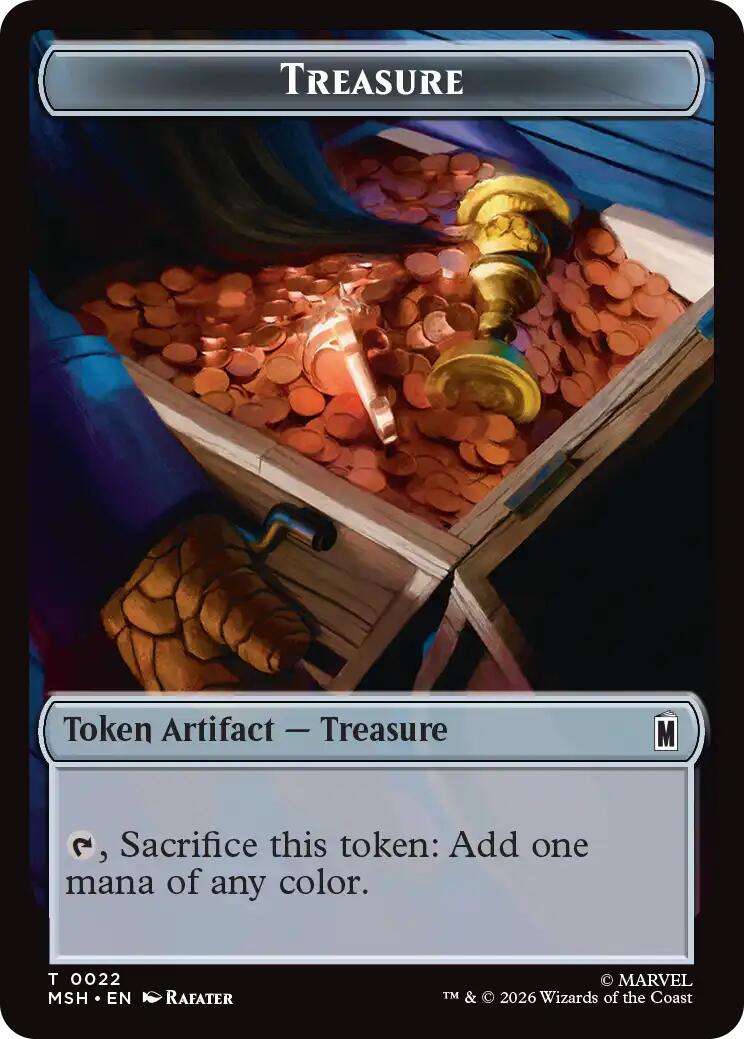 Treasure (022) // Bird (005) Double-Sided Token [Marvel Super Heroes Commander Tokens] | Shuffle n Cut Hobbies & Games