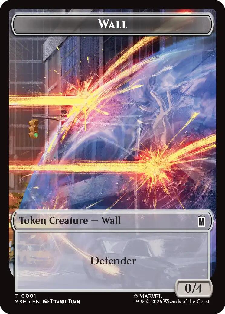 Wall // Alien Double-Sided Token [Marvel Super Heroes Tokens] | Shuffle n Cut Hobbies & Games