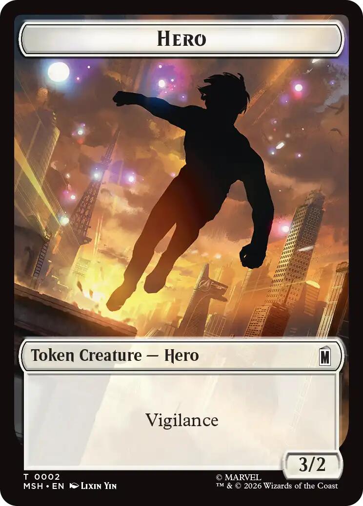 Hero // Robot Villain Double-Sided Token [Marvel Super Heroes Tokens] | Shuffle n Cut Hobbies & Games