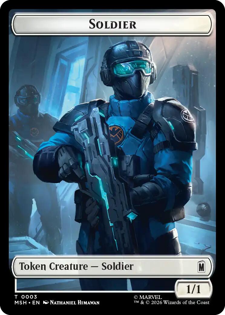 Villain // Soldier Double-Sided Token [Marvel Super Heroes Tokens] | Shuffle n Cut Hobbies & Games