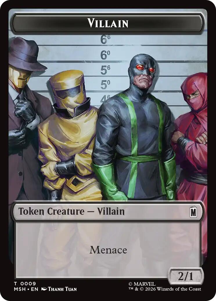 Villain // Treasure Double-Sided Token [Marvel Super Heroes Tokens] | Shuffle n Cut Hobbies & Games