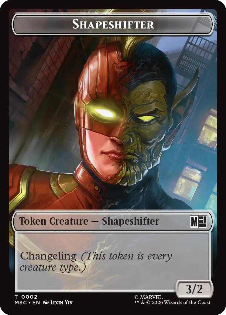 Shapeshifter // Ape Villain Double-Sided Token [Marvel Super Heroes Commander Tokens] | Shuffle n Cut Hobbies & Games