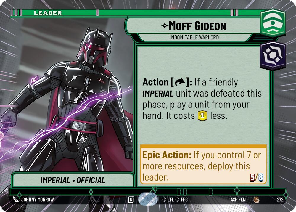 Moff Gideon - Indomitable Warlord (272) (Hyperspace) (272) [Ashes of the Empire] | Shuffle n Cut Hobbies & Games