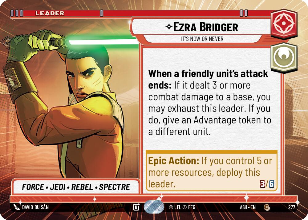 Ezra Bridger - It's Now or Never (277) (Hyperspace) (277) [Ashes of the Empire] | Shuffle n Cut Hobbies & Games