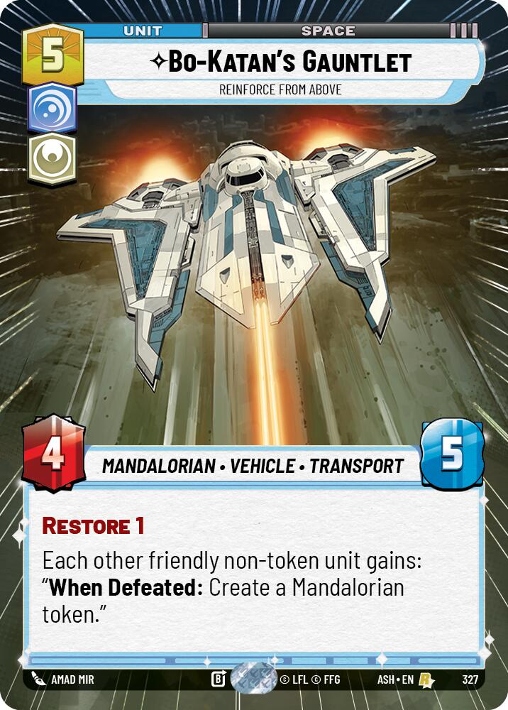 Bo-Katan's Gauntlet - Reinforce from Above (327) (Hyperspace) (327) [Ashes of the Empire] | Shuffle n Cut Hobbies & Games
