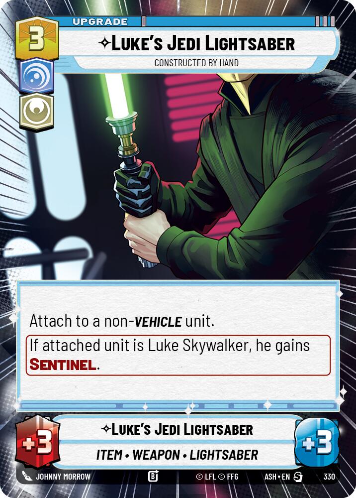 Luke's Jedi Lightsaber - Constructed by Hand (330) (Hyperspace) (330) [Ashes of the Empire] | Shuffle n Cut Hobbies & Games