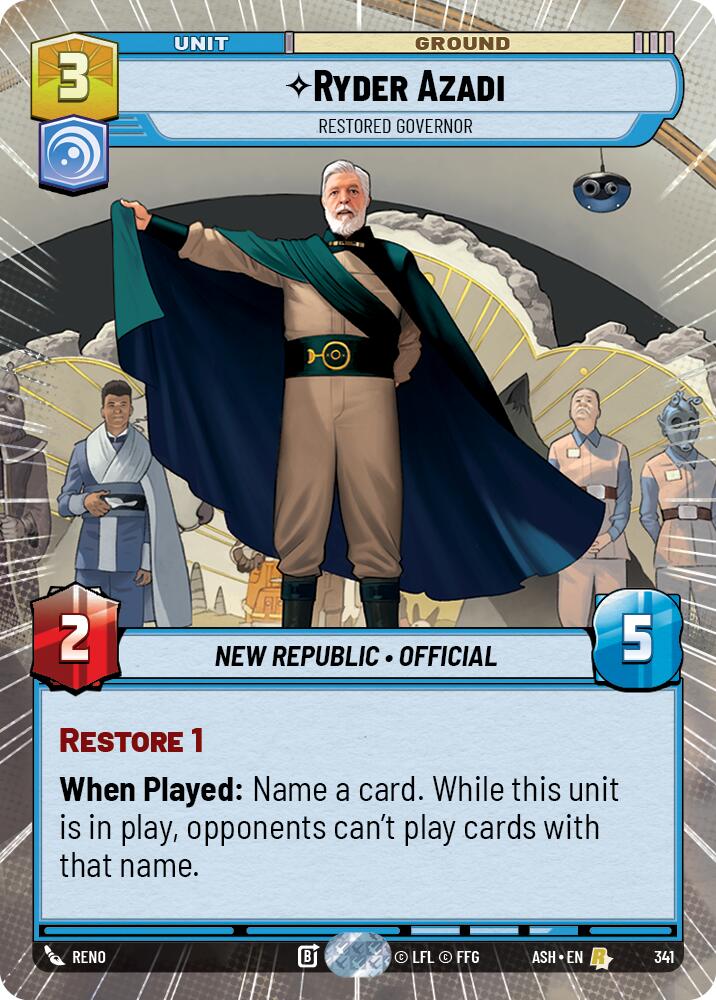 Ryder Azadi - Restored Governor (341) (Hyperspace) (341) [Ashes of the Empire] | Shuffle n Cut Hobbies & Games