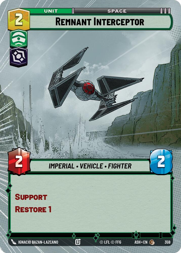Remnant Interceptor (359) (Hyperspace) (359) [Ashes of the Empire] | Shuffle n Cut Hobbies & Games