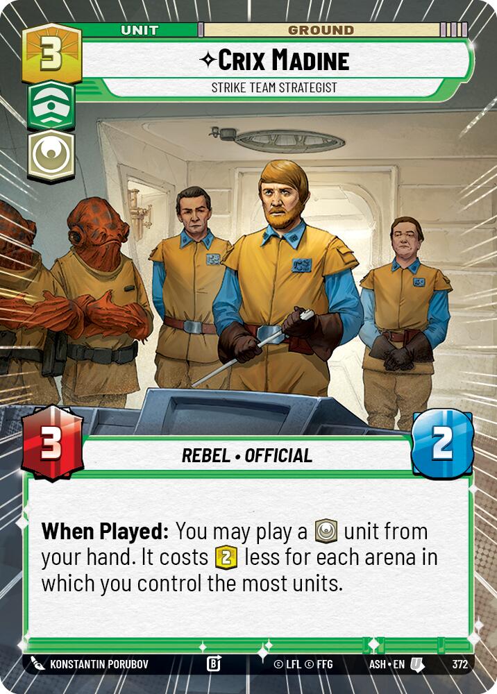 Crix Madine - Strike Team Strategist (372) (Hyperspace) (372) [Ashes of the Empire] | Shuffle n Cut Hobbies & Games