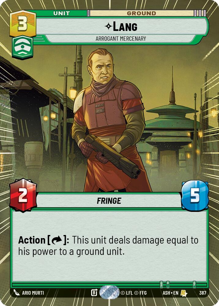 Lang - Arrogant Mercenary (387) (Hyperspace) (387) [Ashes of the Empire] | Shuffle n Cut Hobbies & Games