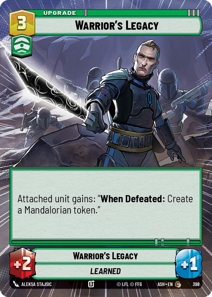Warrior's Legacy (398) (Hyperspace) (398) [Ashes of the Empire] | Shuffle n Cut Hobbies & Games