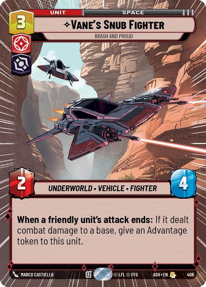Vane's Snub Fighter - Brash and Proud (408) (Hyperspace) (408) [Ashes of the Empire] | Shuffle n Cut Hobbies & Games