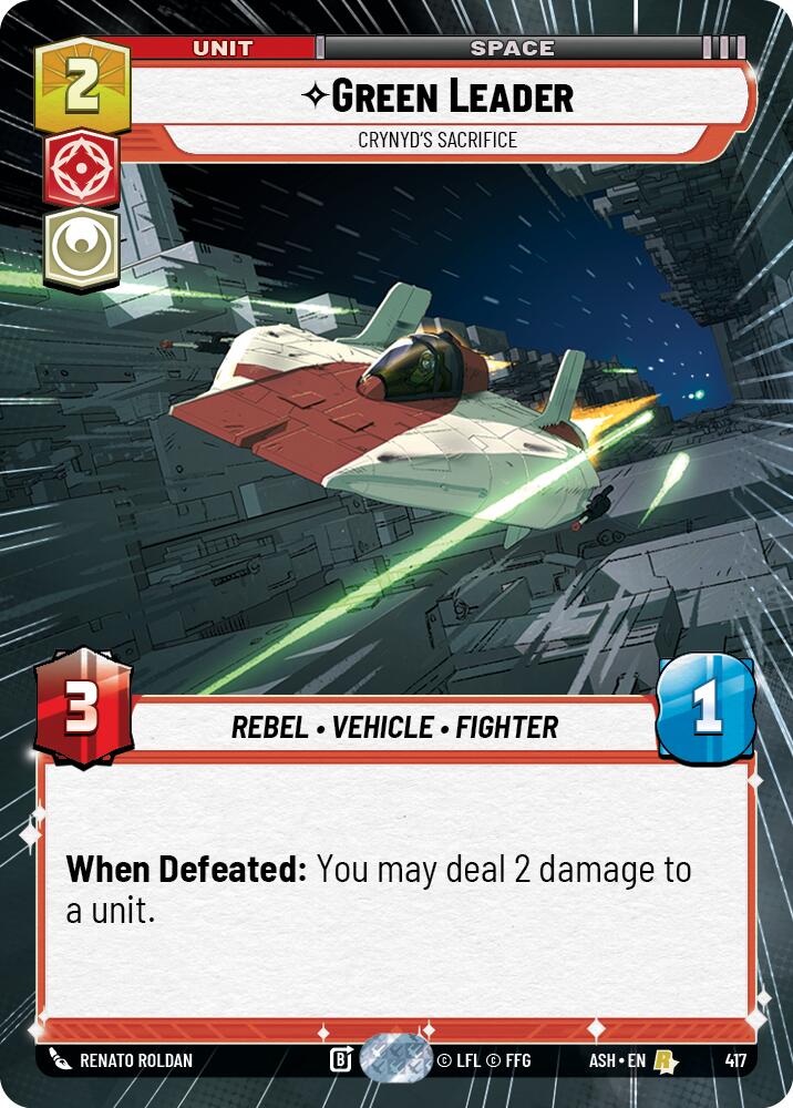 Green Leader - Crynyd's Sacrifice (417) (Hyperspace) (417) [Ashes of the Empire] | Shuffle n Cut Hobbies & Games