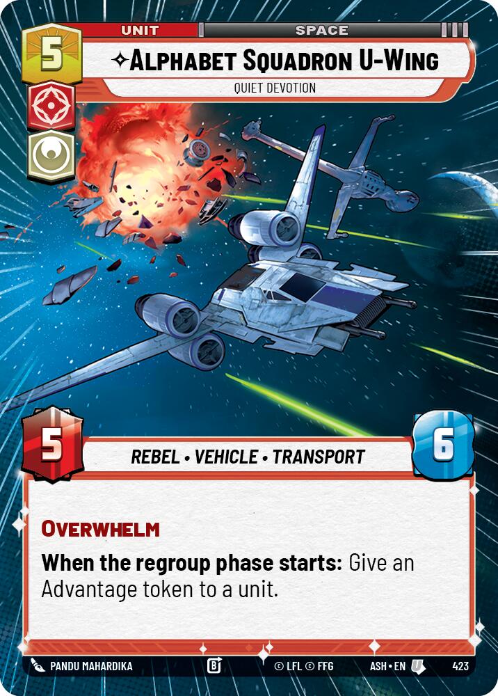 Alphabet Squadron U-Wing - Quiet Devotion (423) (Hyperspace) (423) [Ashes of the Empire] | Shuffle n Cut Hobbies & Games