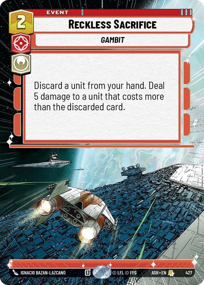 Reckless Sacrifice (427) (Hyperspace) (427) [Ashes of the Empire] | Shuffle n Cut Hobbies & Games