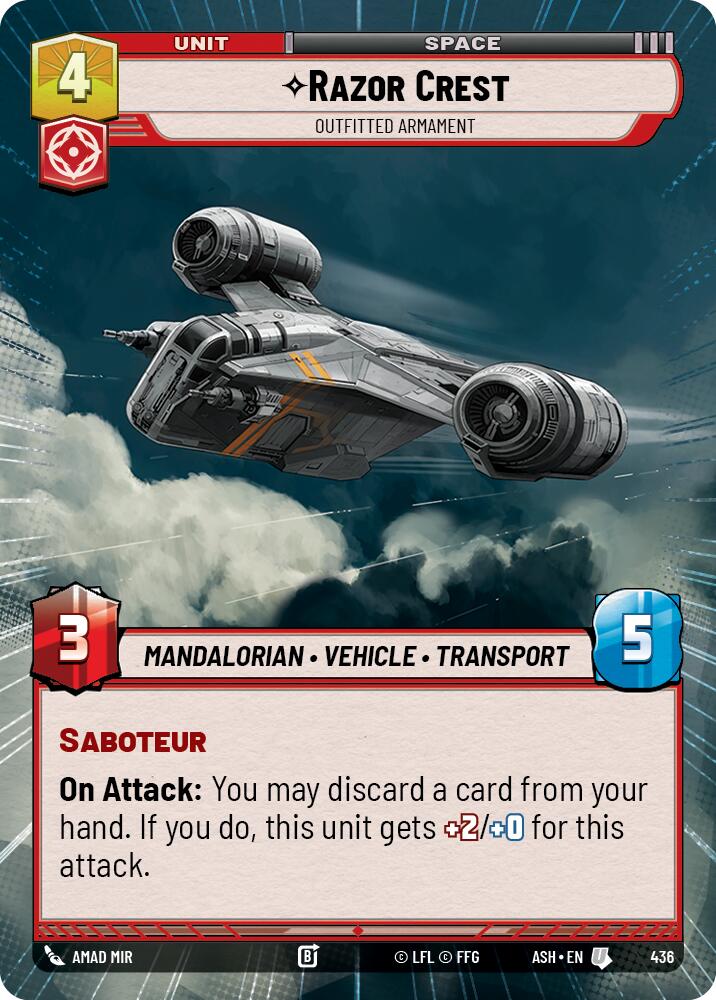 Razor Crest - Outfitted Armament (436) (Hyperspace) (436) [Ashes of the Empire] | Shuffle n Cut Hobbies & Games