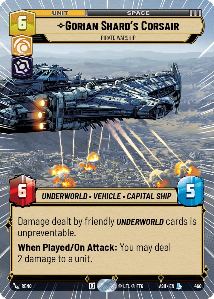 Gorian Shard's Corsair - Pirate Warship (460) (Hyperspace) (460) [Ashes of the Empire] | Shuffle n Cut Hobbies & Games