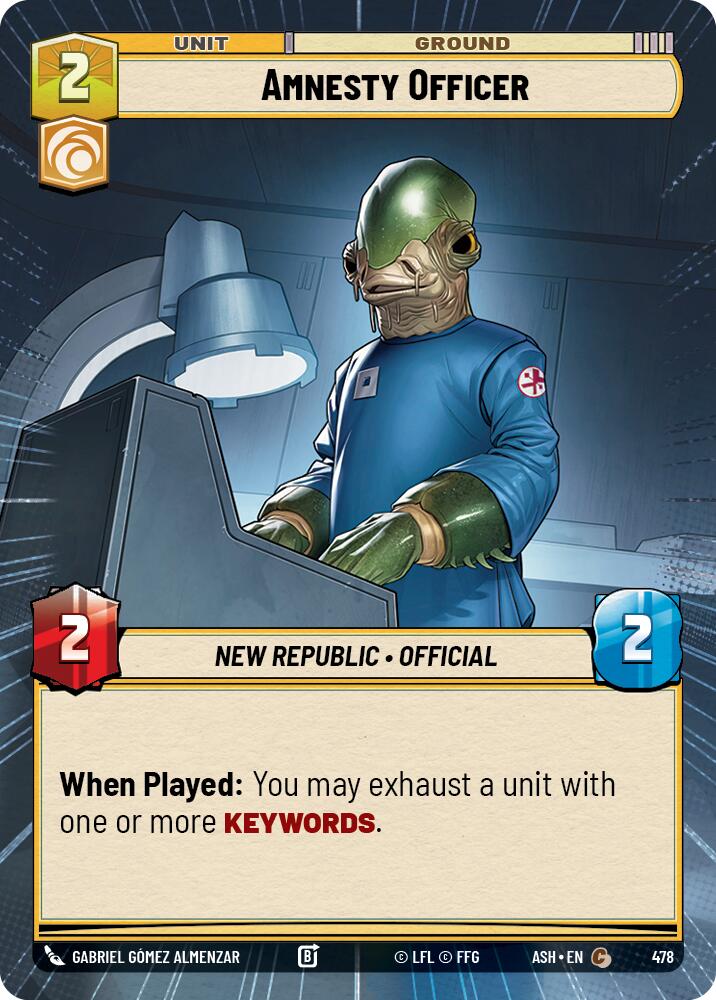Amnesty Officer (478) (Hyperspace) (478) [Ashes of the Empire] | Shuffle n Cut Hobbies & Games