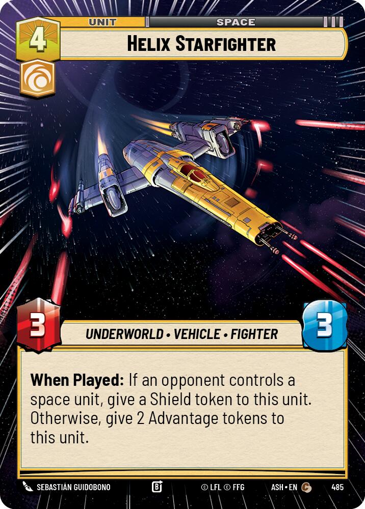 Helix Starfighter (485) (Hyperspace) (485) [Ashes of the Empire] | Shuffle n Cut Hobbies & Games