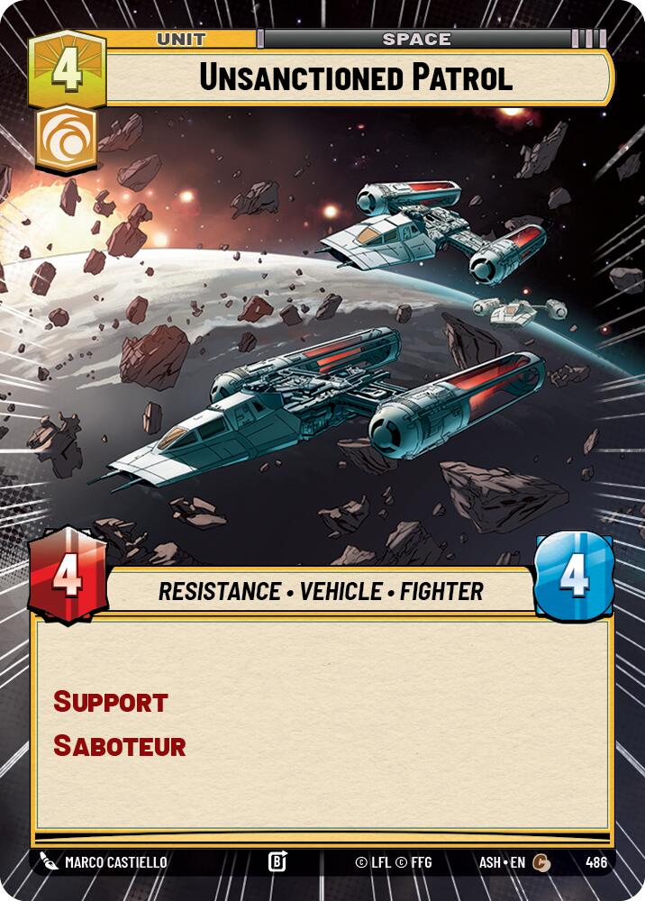 Unsanctioned Patrol (486) (Hyperspace) (486) [Ashes of the Empire] | Shuffle n Cut Hobbies & Games