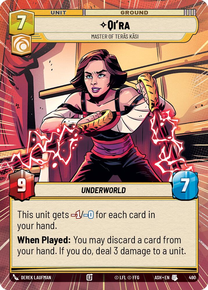 Qi'ra - Master of Teras Kasi (490) (Hyperspace) (490) [Ashes of the Empire] | Shuffle n Cut Hobbies & Games