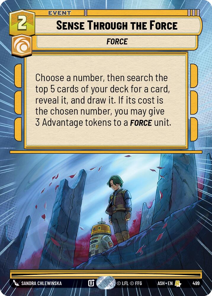 Sense Through the Force (499) (Hyperspace) (499) [Ashes of the Empire] | Shuffle n Cut Hobbies & Games