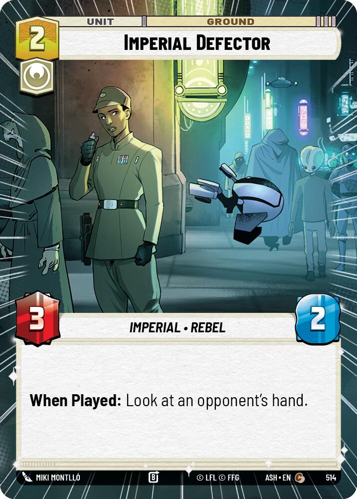 Imperial Defector (514) (Hyperspace) (514) [Ashes of the Empire] | Shuffle n Cut Hobbies & Games
