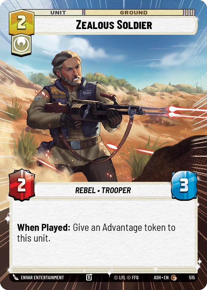 Zealous Soldier (515) (Hyperspace) (515) [Ashes of the Empire] | Shuffle n Cut Hobbies & Games