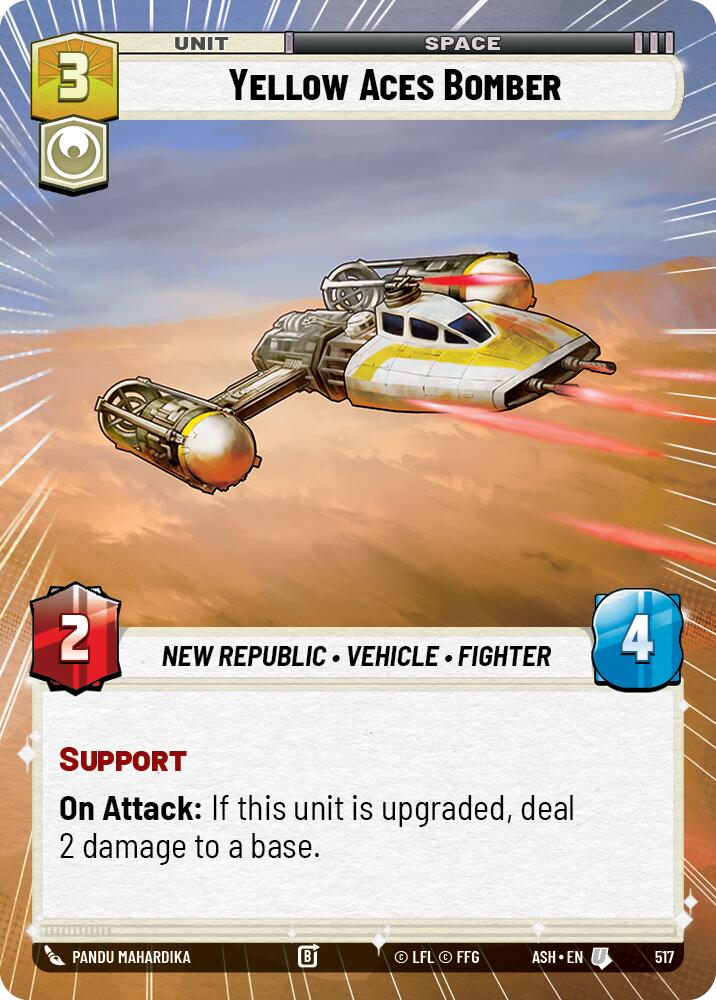 Yellow Aces Bomber (517) (Hyperspace) (517) [Ashes of the Empire] | Shuffle n Cut Hobbies & Games