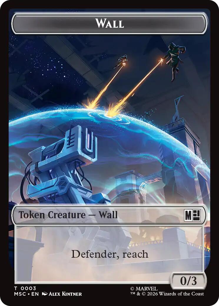 Wall // Council of Reeds Double-Sided Token [Marvel Super Heroes Commander Tokens] | Shuffle n Cut Hobbies & Games