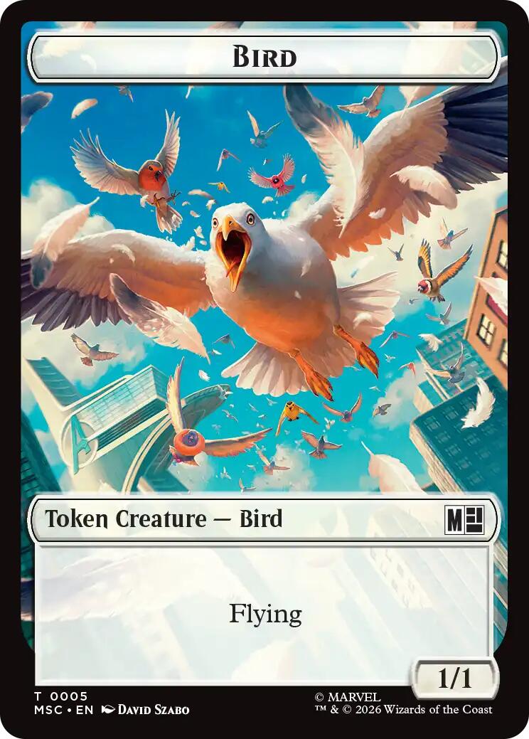 Bird // Rhino Double-Sided Token [Marvel Super Heroes Commander Tokens] | Shuffle n Cut Hobbies & Games