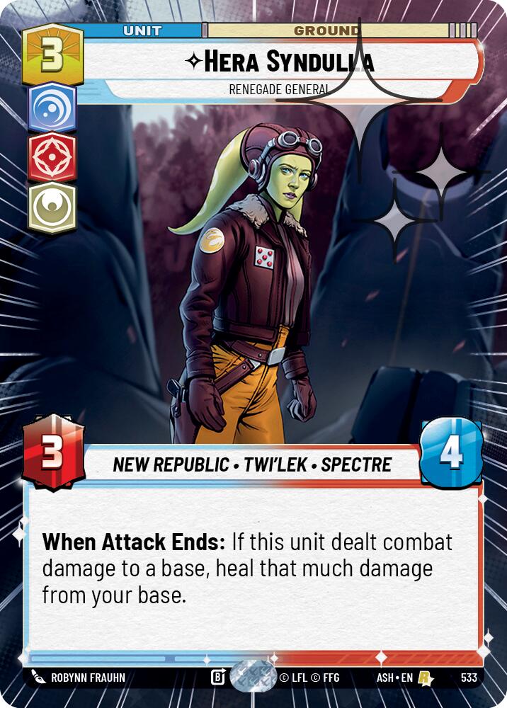 Hera Syndulla - Renegade General (533) (Hyperspace Foil) (533) [Ashes of the Empire] | Shuffle n Cut Hobbies & Games