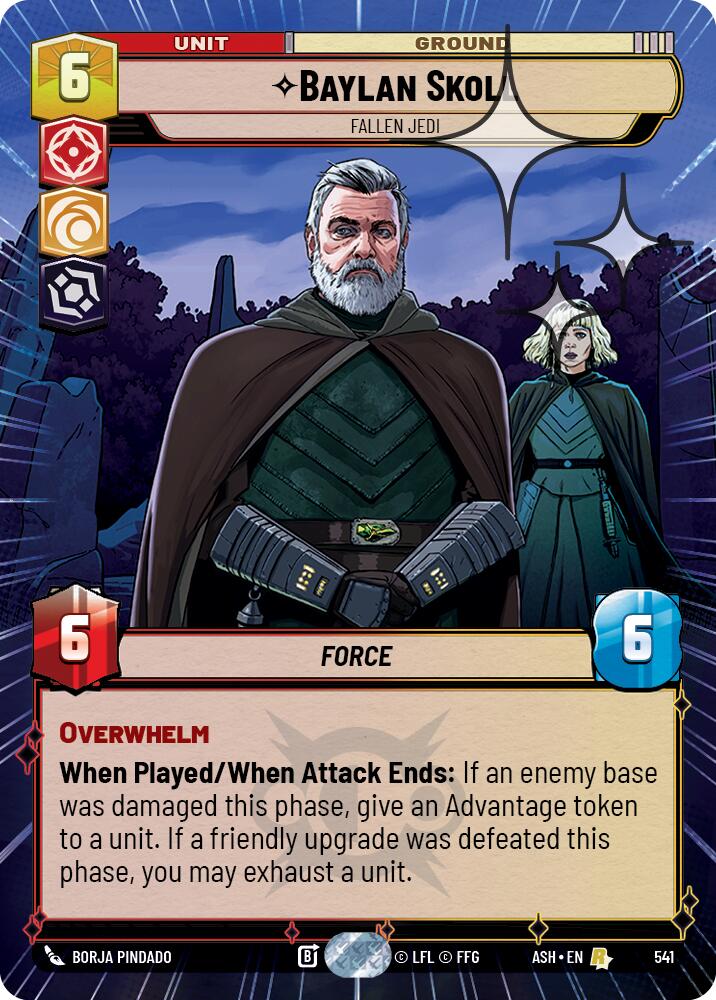 Baylan Skoll - Fallen Jedi (541) (Hyperspace Foil) (541) [Ashes of the Empire] | Shuffle n Cut Hobbies & Games