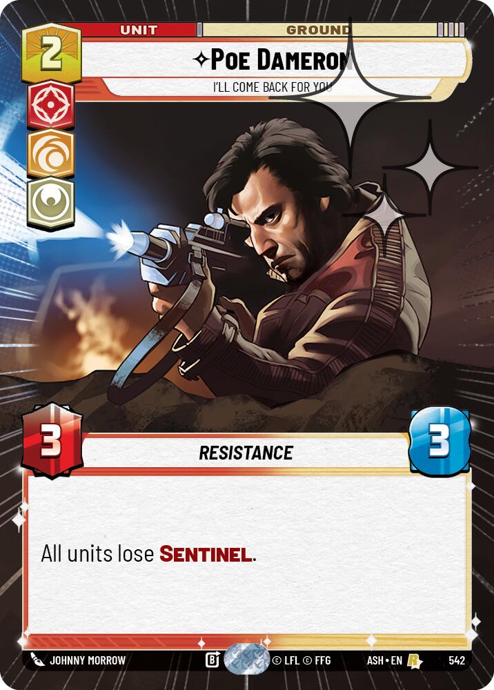 Poe Dameron - I'll Come Back For You (542) (Hyperspace Foil) (542) [Ashes of the Empire] | Shuffle n Cut Hobbies & Games