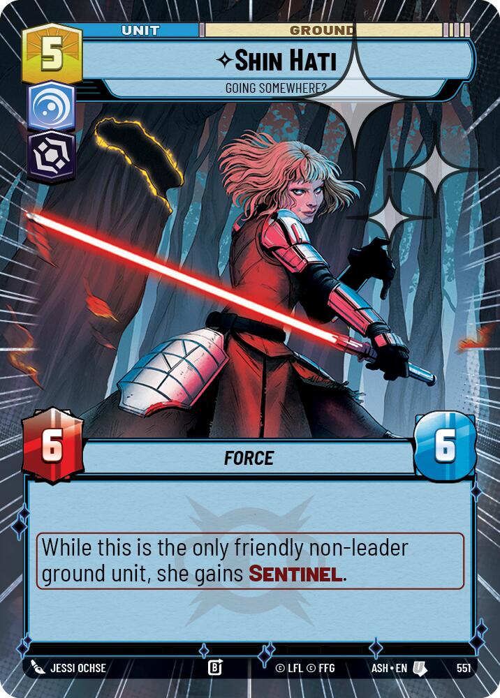 Shin Hati - Going Somewhere? (551) (Hyperspace Foil) (551) [Ashes of the Empire] | Shuffle n Cut Hobbies & Games