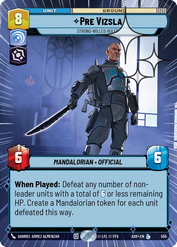 Pre Vizsla - Strong-Willed Ruler (555) (Hyperspace Foil) (555) [Ashes of the Empire] | Shuffle n Cut Hobbies & Games