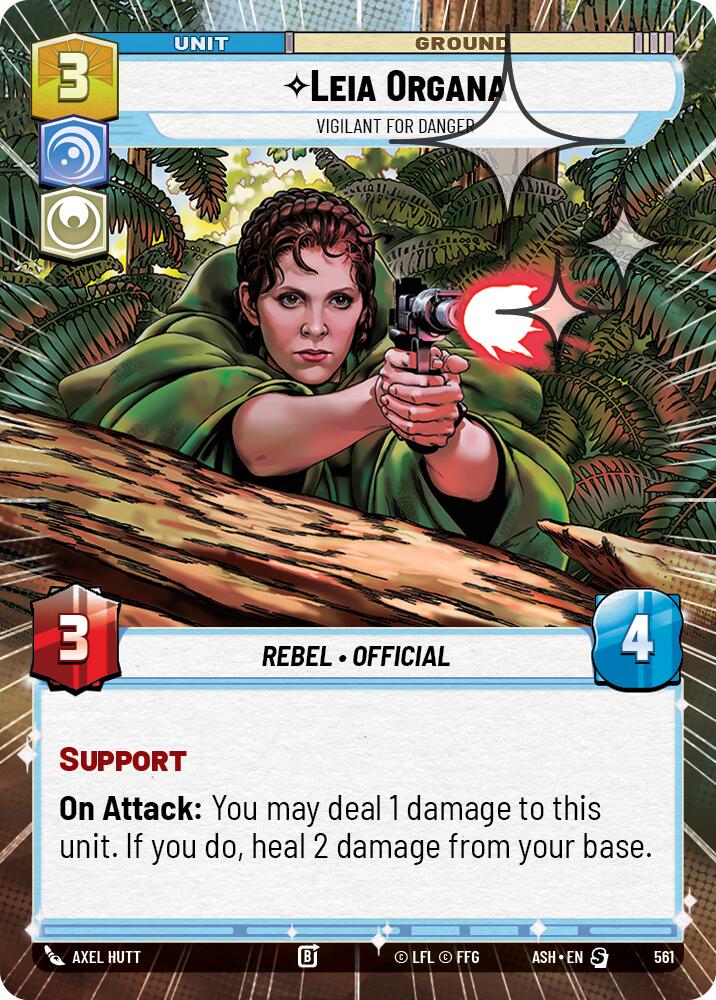 Leia Organa - Vigilant for Danger (561) (Hyperspace Foil) (561) [Ashes of the Empire] | Shuffle n Cut Hobbies & Games