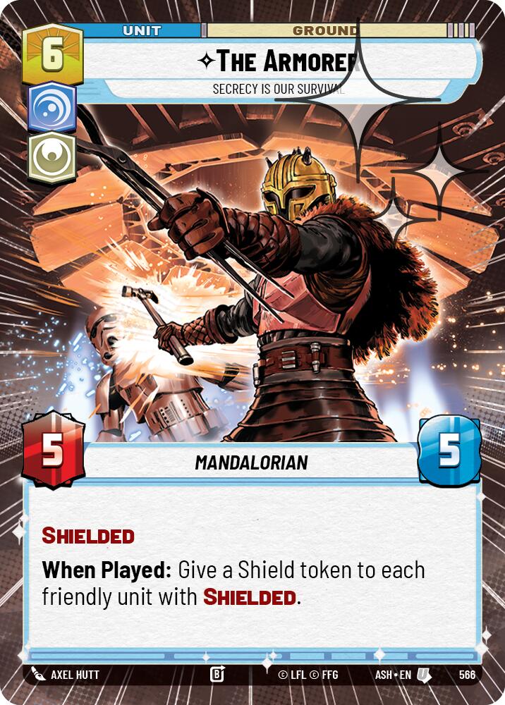 The Armorer - Secrecy is Our Survival (566) (Hyperspace Foil) (566) [Ashes of the Empire] | Shuffle n Cut Hobbies & Games