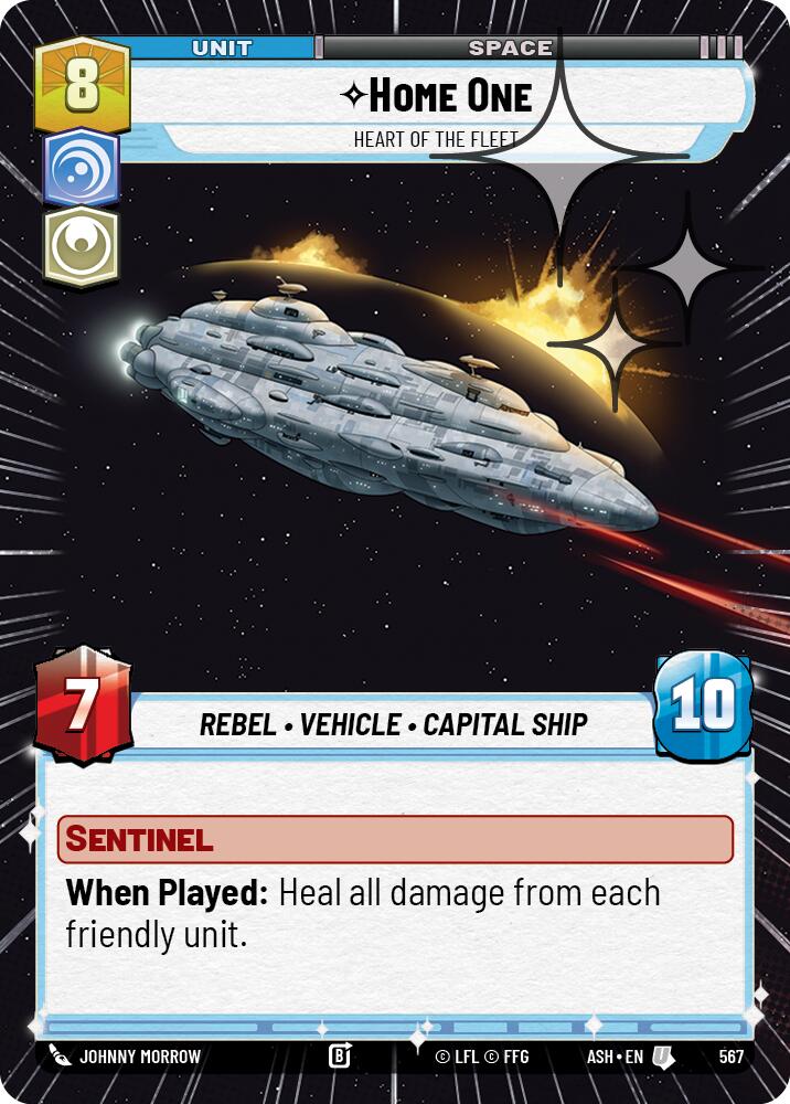 Home One - Heart of the Fleet (567) (Hyperspace Foil) (567) [Ashes of the Empire] | Shuffle n Cut Hobbies & Games